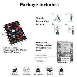 Carta da Parati Cucina Carta Vegana 250x200cm 5,5mq 