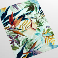 Carta da Parati Tropicale Blu Carta Vegana 250x200cm 5,5mq 