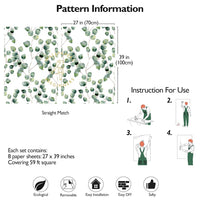 Carta da Parati Eucalipto Carta Vegana 250x200cm 5,5mq 