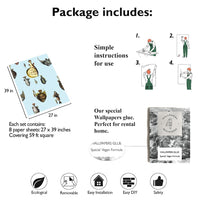 Carta da Parati Pesci Tropicali Carta Vegana 250x200cm 5,5mq 