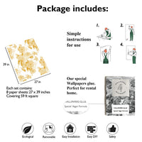 Carta da Parati Toile de Jouy Carta Vegana 250x200cm 5,5mq 