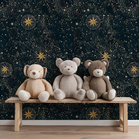 Carta da parati blu cielo stellato 200x280cm 5 mq