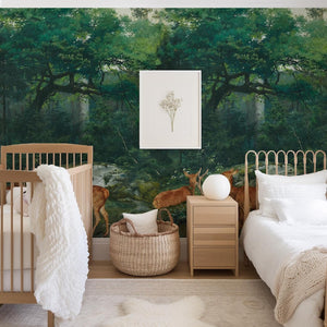 Carta da Parati Bosco con Cervi 180x260cm 4 mq