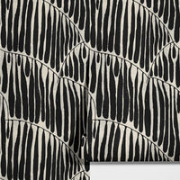 Carta da Parati Foglia Nera Astratta 200x280cm 5 mq