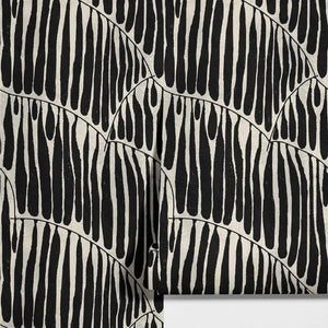 Carta da Parati Foglia Nera Astratta 200x280cm 5 mq