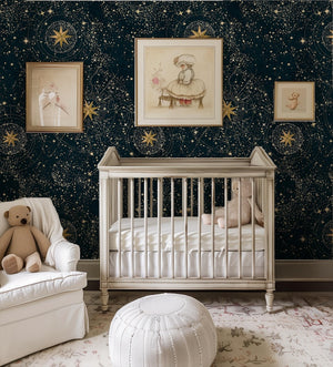 Carta da parati blu cielo stellato 200x280cm 5 mq