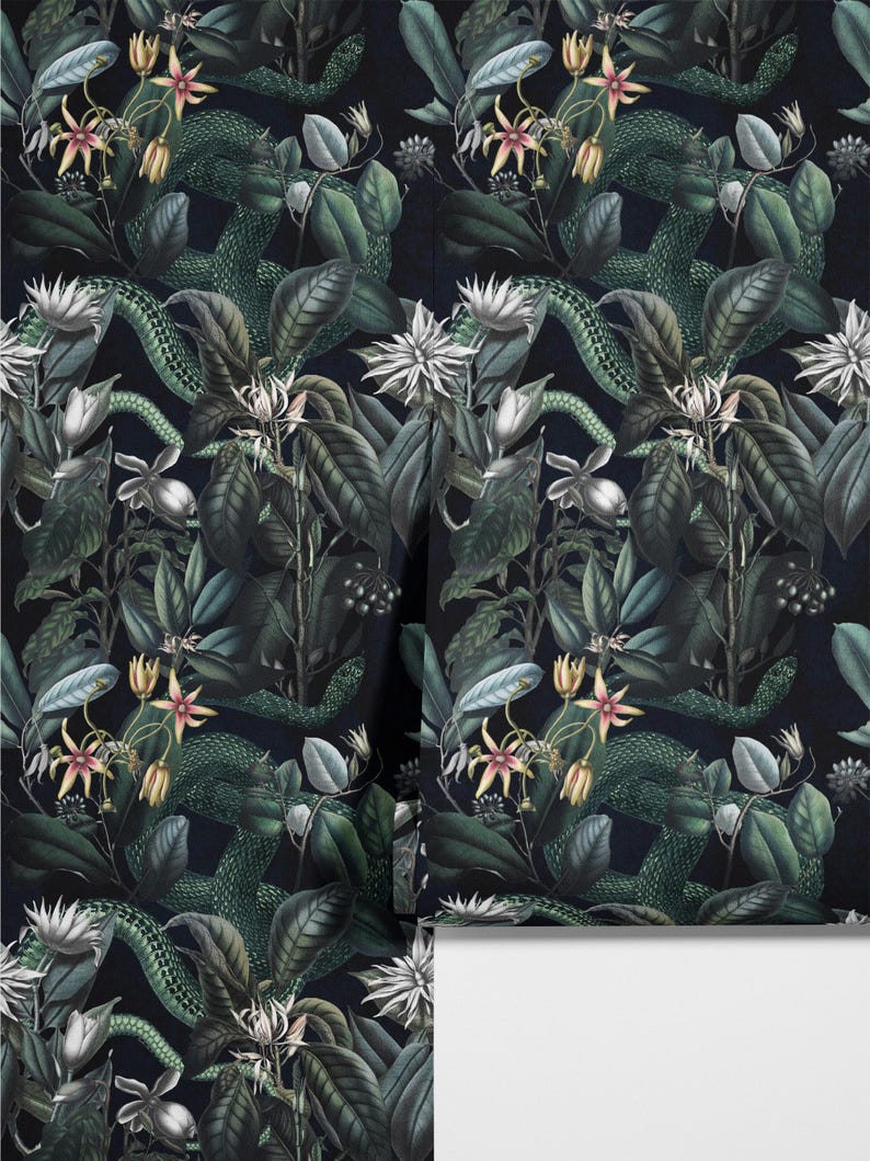 Carta da parati giungla scura 200x280cm 5 mq