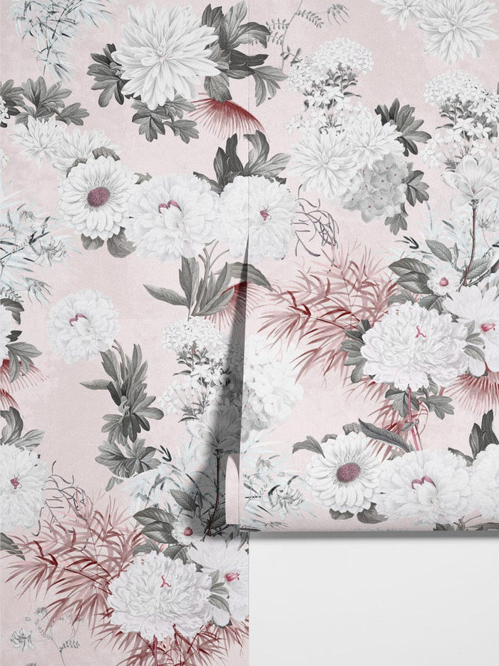 Carta da Parati Floreale Carta Vegana 180x260cm 4 mq