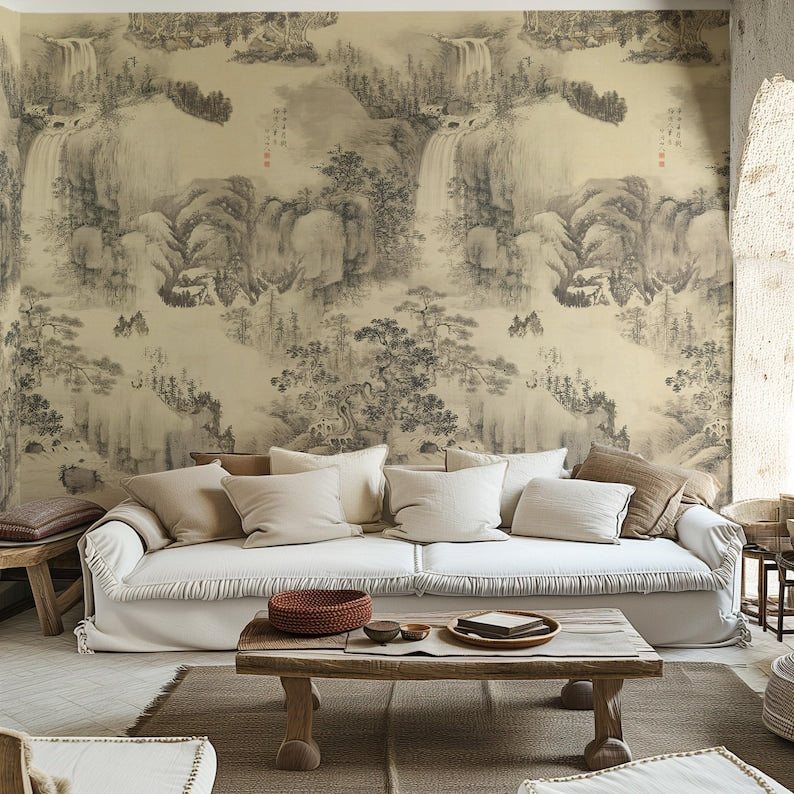 Carta da Parati Paesaggio Cinese 180x260cm 4 mq