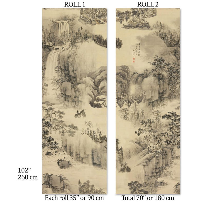 Carta da Parati Paesaggio Cinese 180x260cm 4 mq