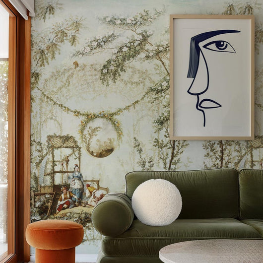 Carta da Parati Rococò Francese 180x260cm 4 mq