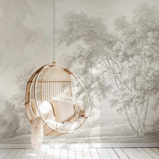 Carta da Parati Paesaggio Crema 360x260cm 9 mq