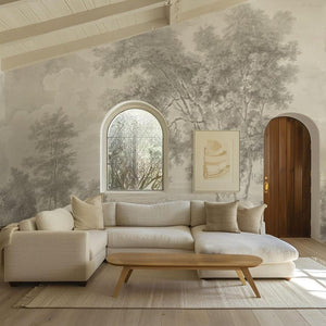 Carta da Parati Paesaggio Crema 360x260cm 9 mq