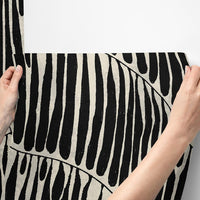 Carta da Parati Foglia Nera Astratta 200x280cm 5 mq