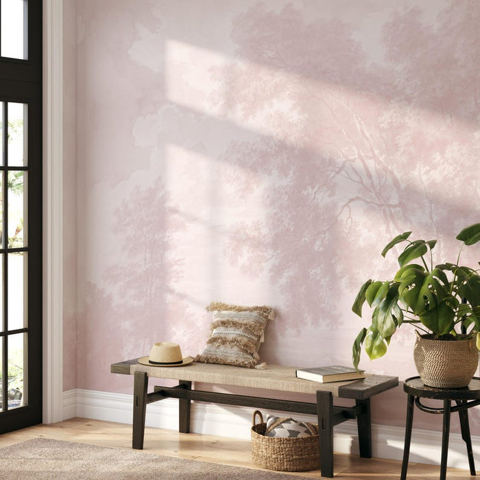 Carta da Parati Paesaggio Rosa 360x260cm 9 mq