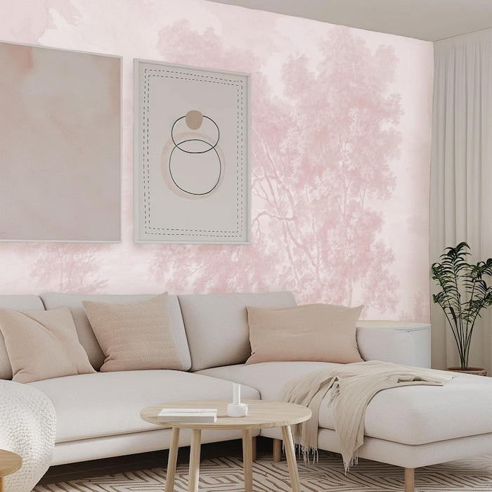 Carta da Parati Paesaggio Rosa 360x260cm 9 mq