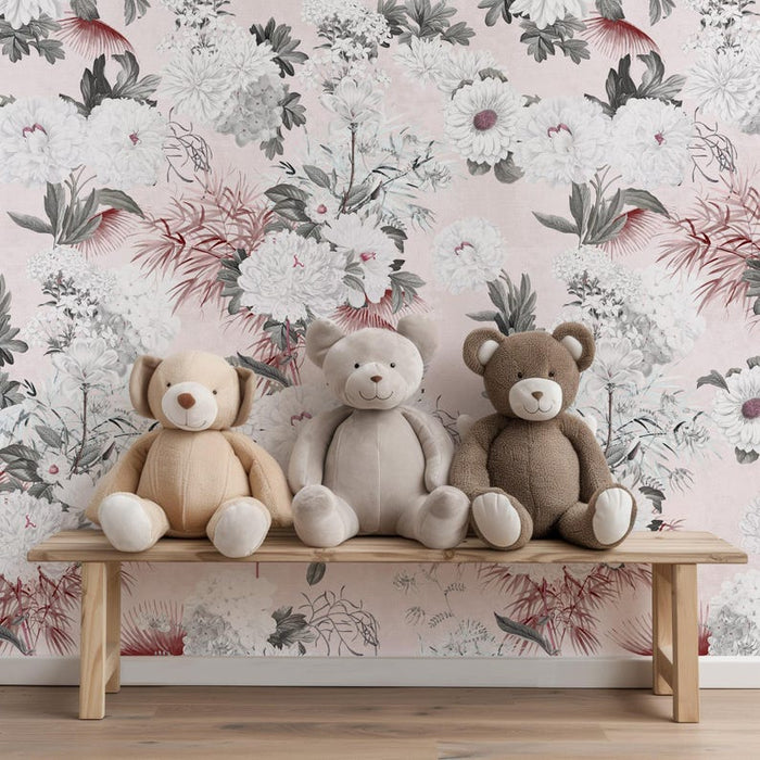 Carta da Parati Floreale Carta Vegana 180x260cm 4 mq