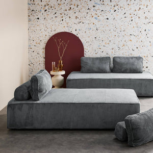 Seduta per divano modulare 2 posti in velluto a coste (set di 2),