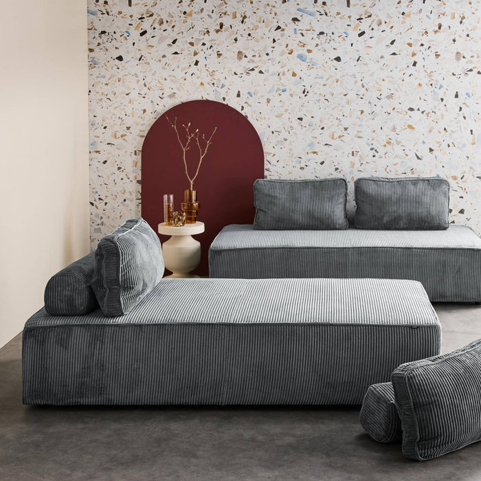 Seduta per divano modulare 2 posti in velluto a coste (set di 2),