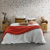 Set di 2 comodini con 2 ante scorrevoli e 1 nicchia , marrone naturale