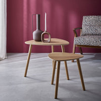 Tavolini scandinavi in mdf, marrone naturale