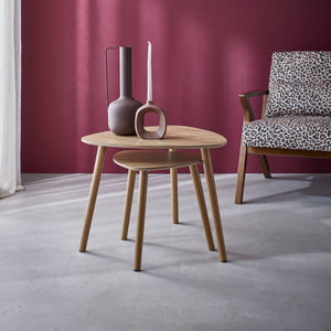 Tavolini scandinavi in mdf, marrone naturale