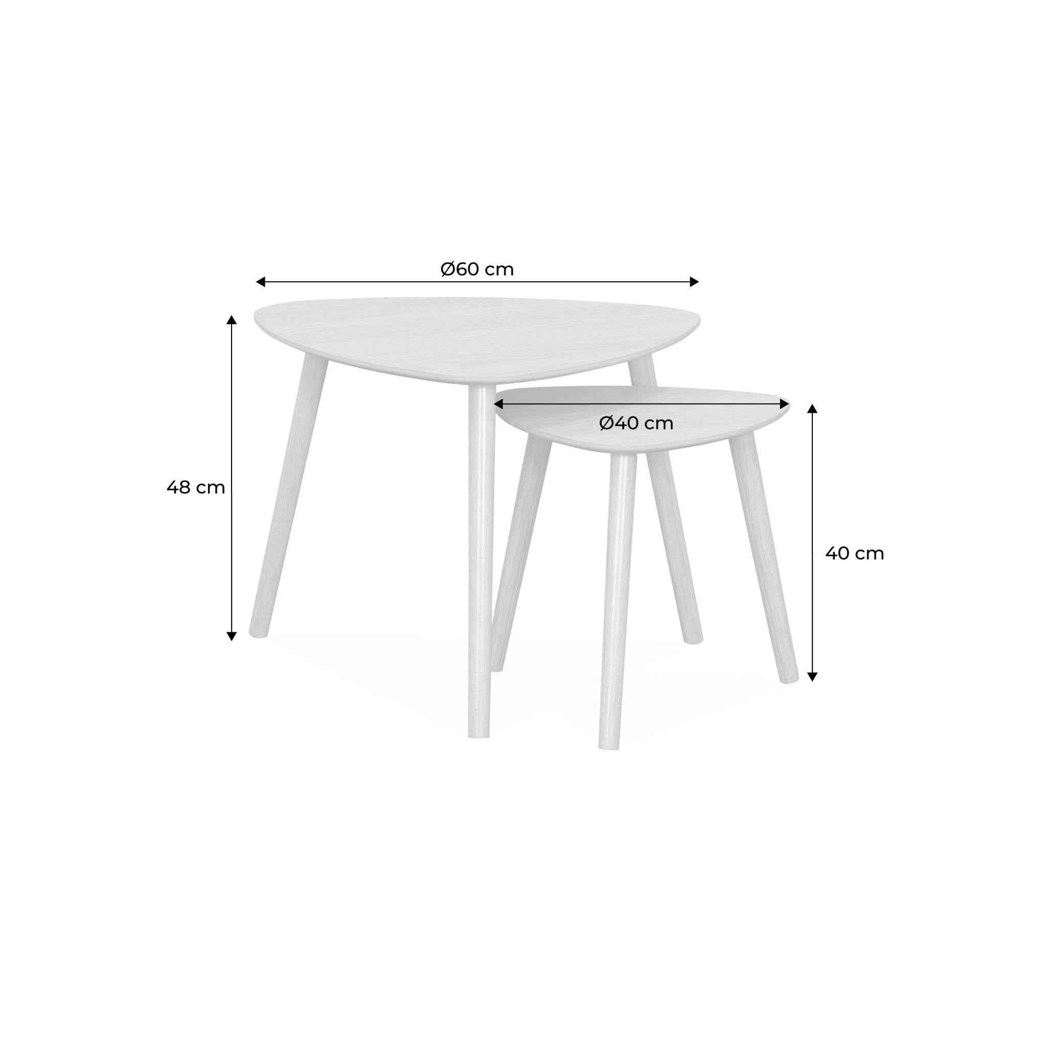 Tavolini scandinavi in mdf, marrone naturale