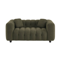 Divano a 2 posti, rivestito in tessuto bouclé testurizzato, kaki