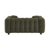 Divano a 2 posti, rivestito in tessuto bouclé testurizzato, kaki