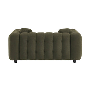 Divano a 2 posti, rivestito in tessuto bouclé testurizzato, kaki