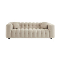 Divano rivestito in tessuto bouclé a 3 posti, beige