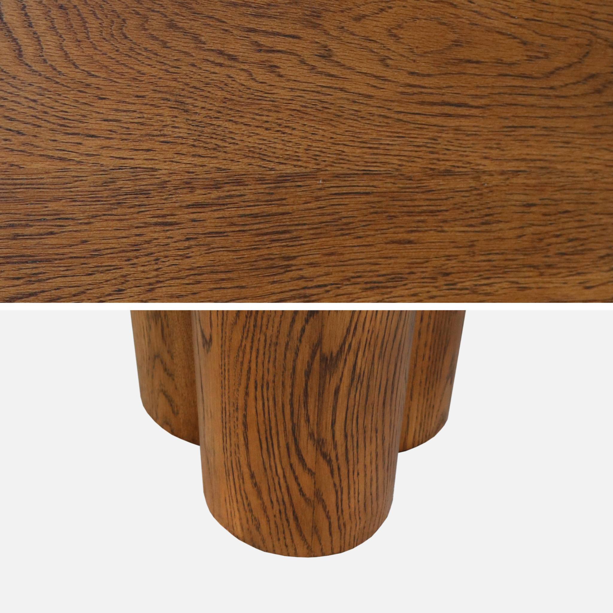 Tavolo da pranzo ovale in legno di hevea e impiallacciato rovere 8