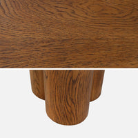 Tavolo da pranzo ovale in legno di hevea e impiallacciato rovere 8