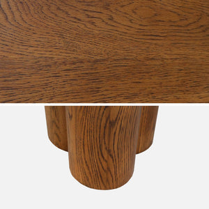 Tavolo da pranzo ovale in legno di hevea e impiallacciato rovere 8