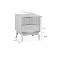 Comodino con 2 cassetti, marrone chiaro