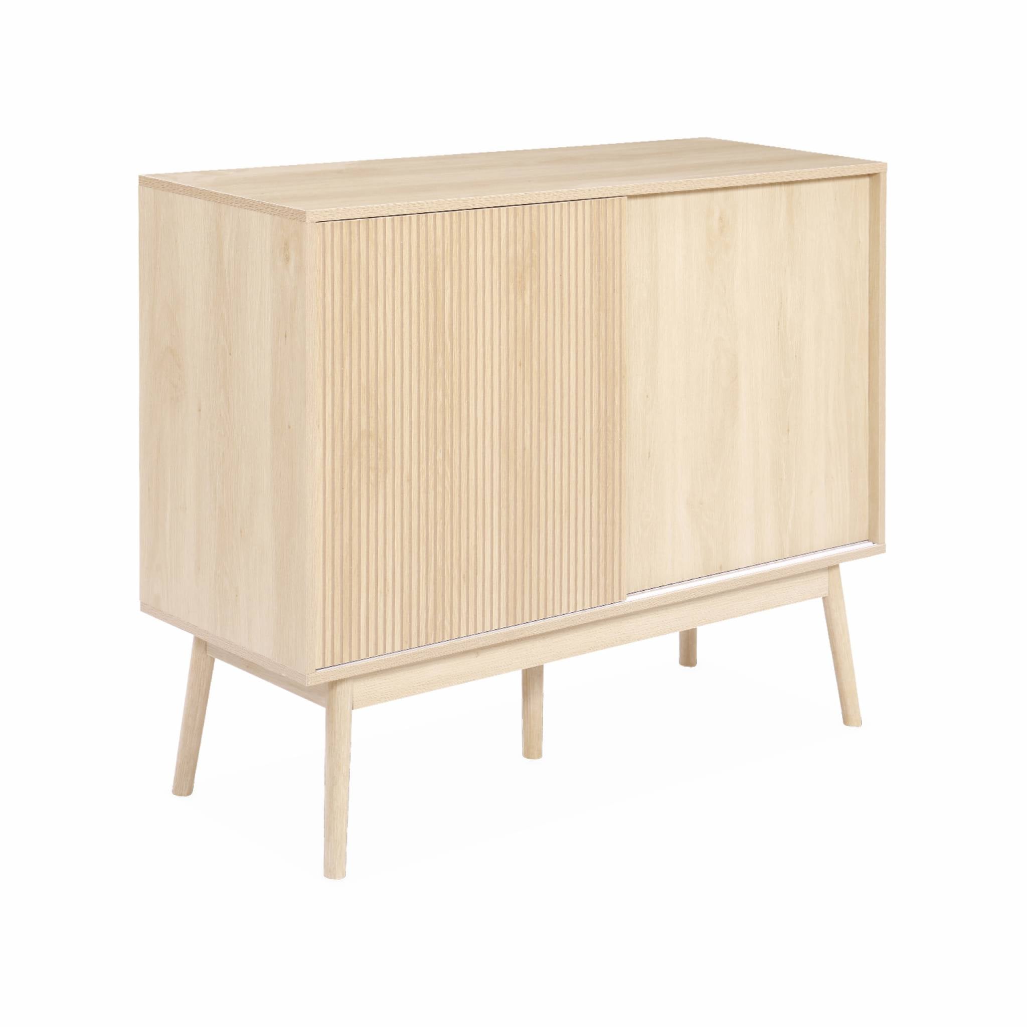 Credenza in legno, 115cm, marrone naturale
