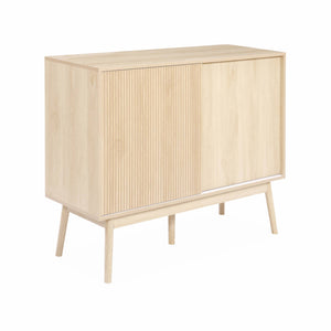Credenza in legno, 115cm, marrone naturale