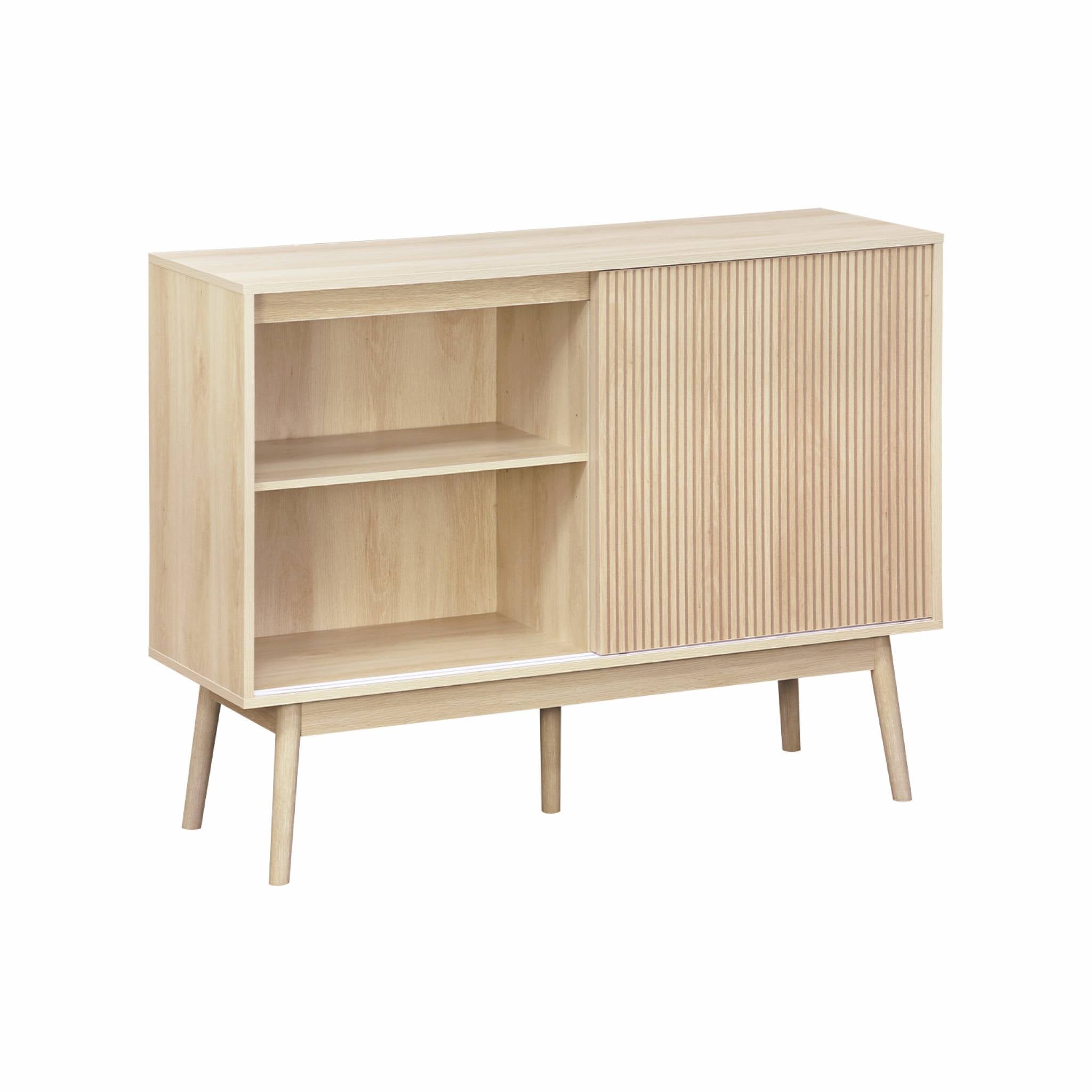 Credenza in legno, 115cm, marrone naturale