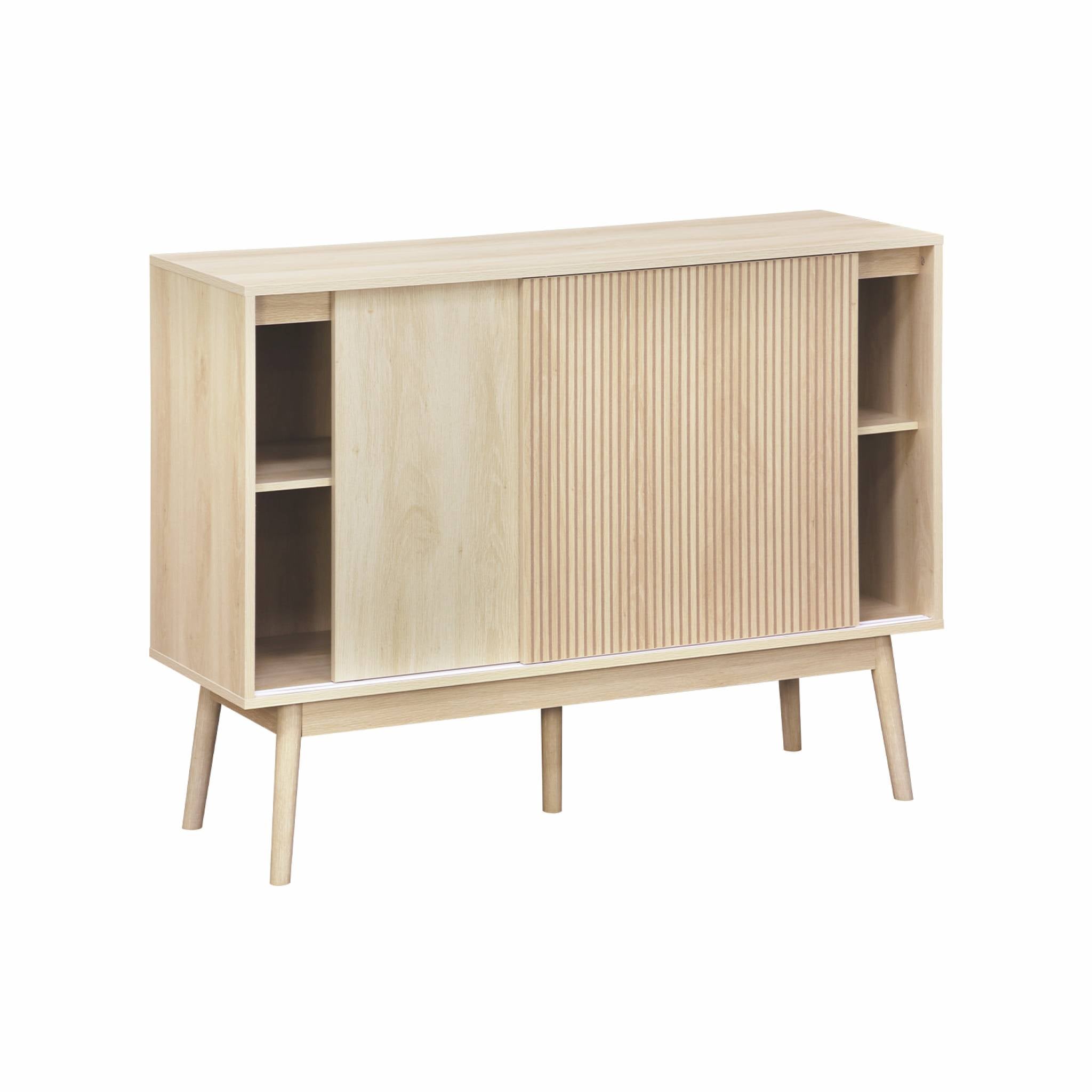 Credenza in legno, 115cm, marrone naturale