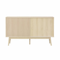 Credenza scandinava a 2 ante effetto legno, 150cm, marrone naturale