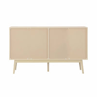 Credenza scandinava a 2 ante effetto legno, 150cm, marrone naturale