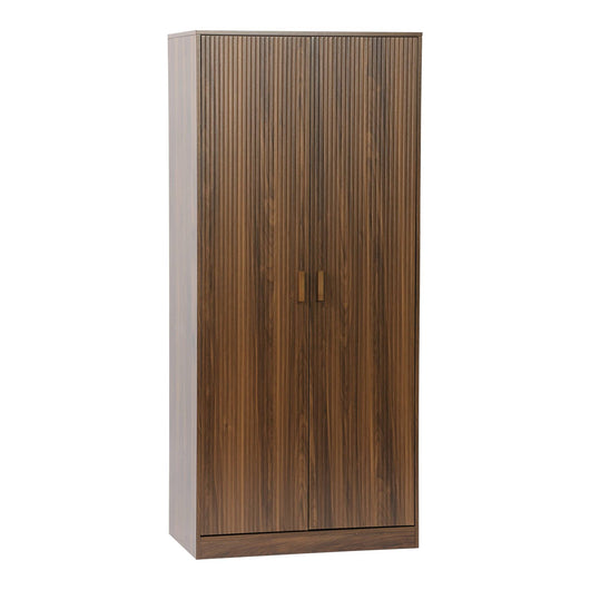 Guardaroba armadio decorazione legno 1 asta appendiabiti 2 porte,