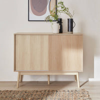 Credenza in legno, 115cm, marrone naturale