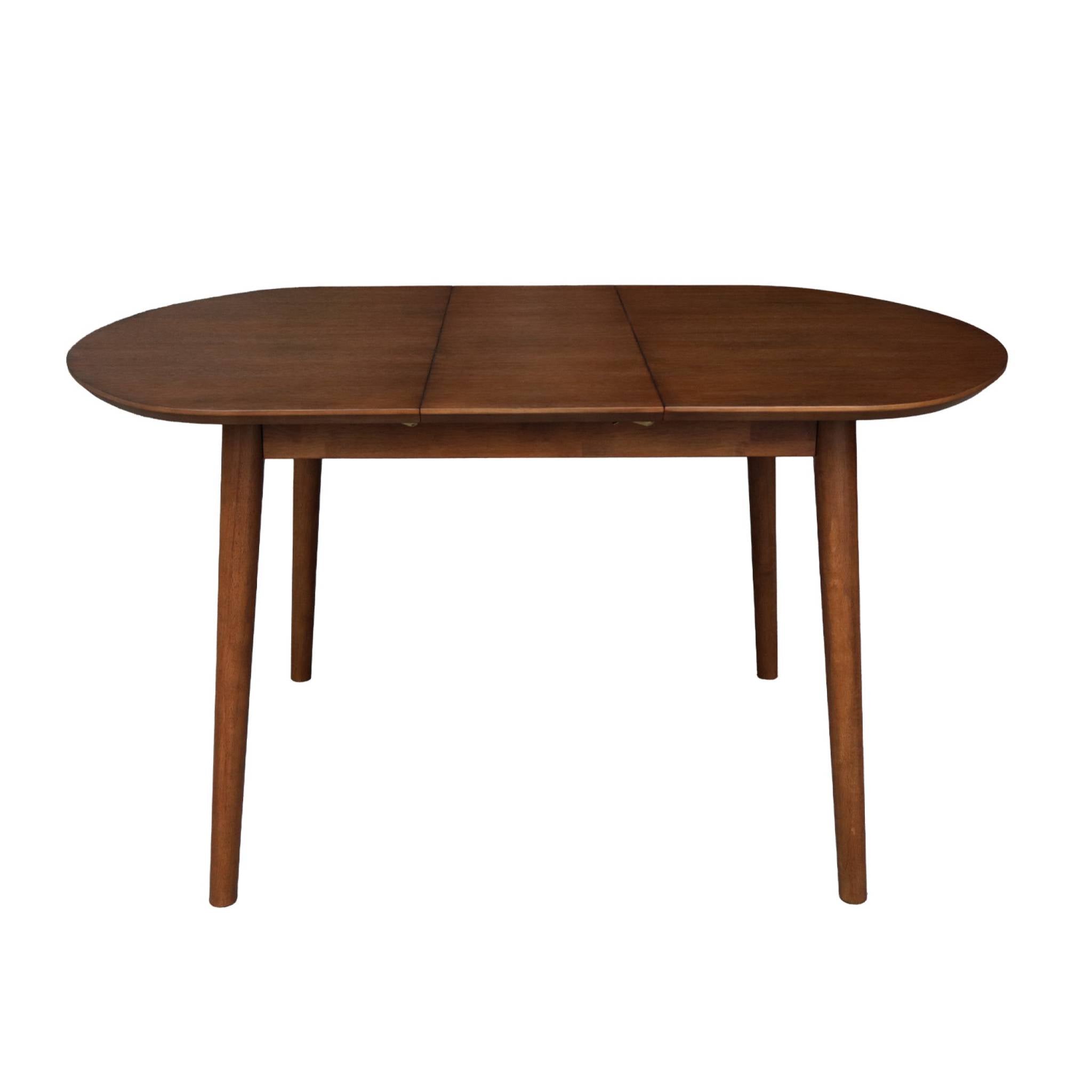 Tavolo da pranzo ovale estensibile in legno di hevea e