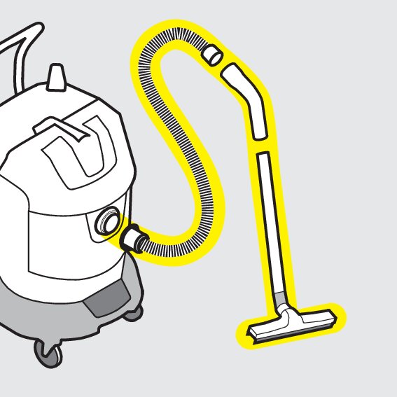 KARCHER Bidone aspiratutto Professionale NT 30/1 Tact Te M - Portata aria: 74 l/s - Aspirazione: 273 / 27.3 mbar / kPa - Capacità del contenitore: 30 l