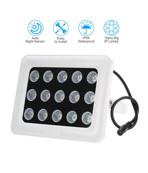Illuminatore Faretto Infrarossi Per Telecamera 15 Led Ir 900 Lm Per Telecamere         