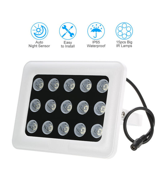 Illuminatore Faretto Infrarossi Per Telecamera 15 Led Ir 900 Lm Per Telecamere         