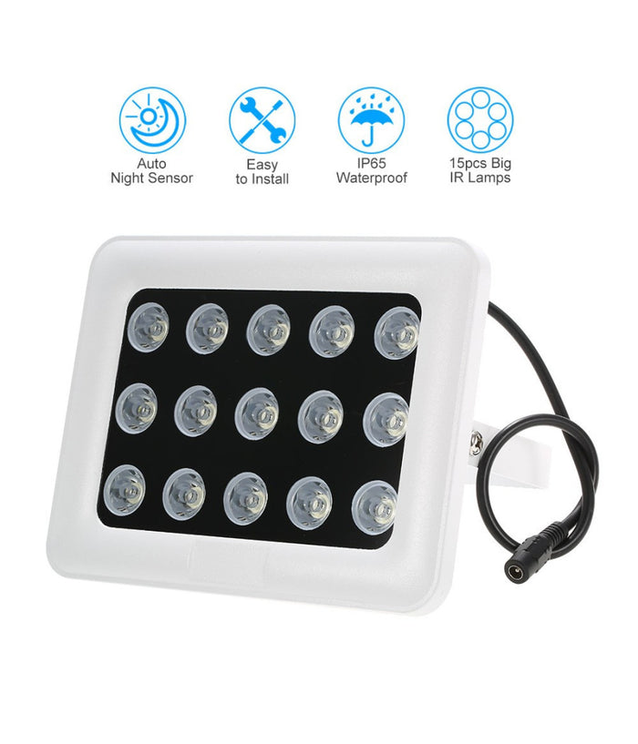 Illuminatore Faretto Infrarossi Per Telecamera 15 Led Ir 900 Lm Per Telecamere         