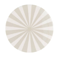 Tavolino da salotto in acciaio smaltato a righe, 46cm, beige