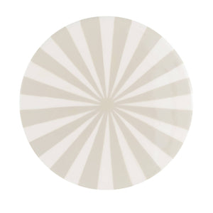 Tavolino da salotto in acciaio smaltato a righe, 46cm, beige